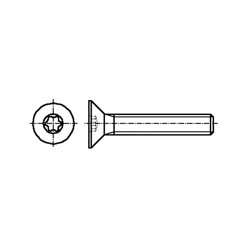 Şurub M4x16 Torx TX20 oțel inoxidabil A2 cu cap îngropat | Electronic-mag.ro | Componente Electronice