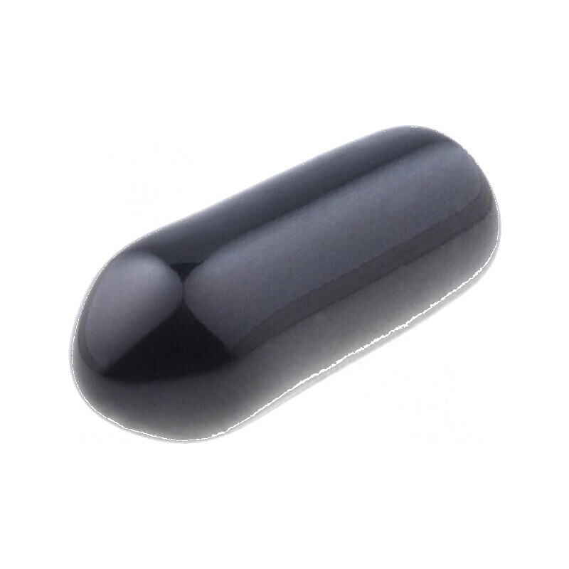 Cap de protecție Corp neagră PVC Soft 3,2mm Øint, 10mm L | Electronic-mag.ro | Componente Electronice