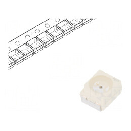 LED SMD 3528 Portocalie PLCC2 24-48mlm 3,4x3x2,1mm | Electronic-mag.ro | Componente Electronice