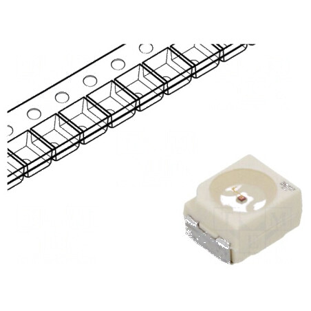 LED SMD 3030 PLCC2 Portocalie 180-355mcd 3x3x2,1mm 120° 20mA | Electronic-mag.ro | Componente Electronice