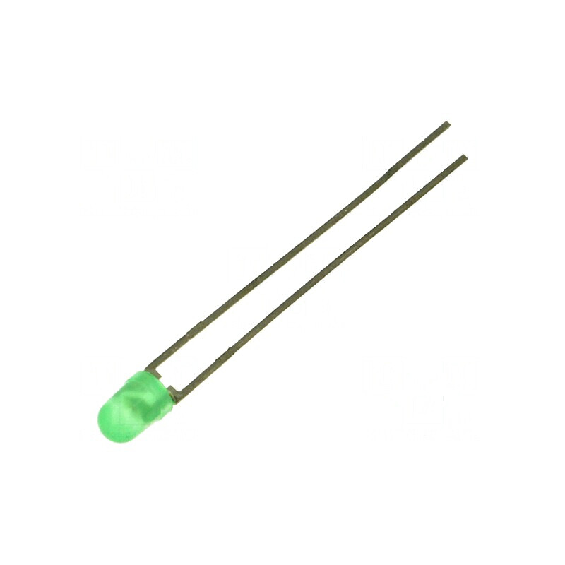 LED 3mm Verde 5,6÷85mcd 40° Convex | Electronic-mag.ro | Componente Electronice