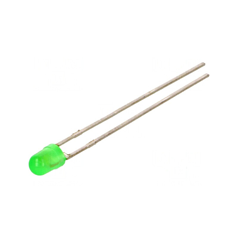 LED 3mm Verde 8,7÷29mcd 100° Convex | Electronic-mag.ro | Componente Electronice