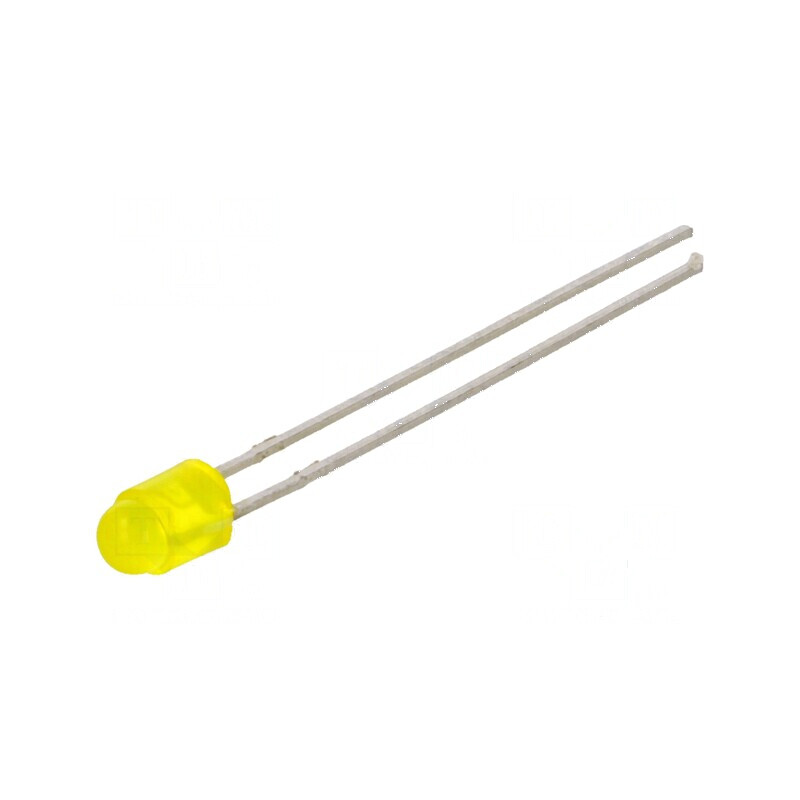 LED 3mm galben 180-880mcd 50° convex 2-2,4V | Electronic-mag.ro | Componente Electronice