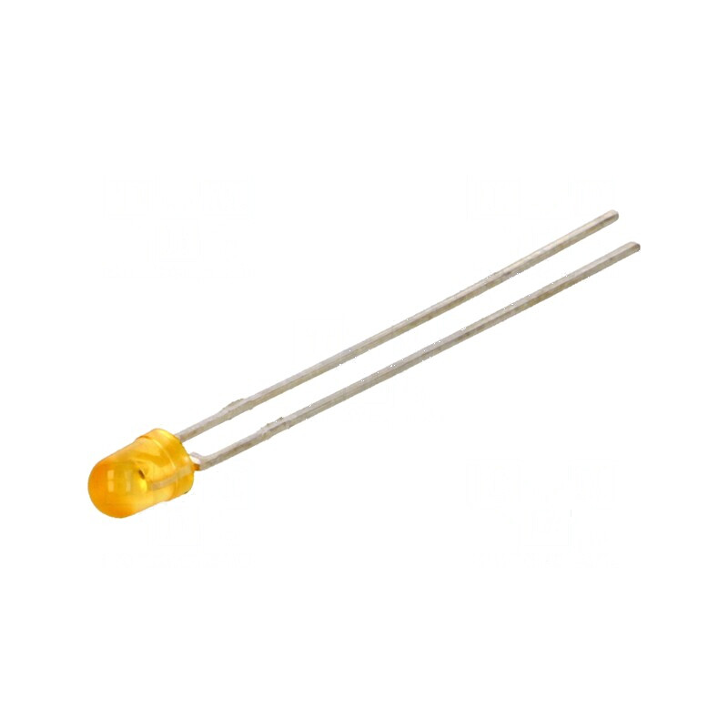 LED 3mm ambră 140-680mcd 65° convex | Electronic-mag.ro | Componente Electronice