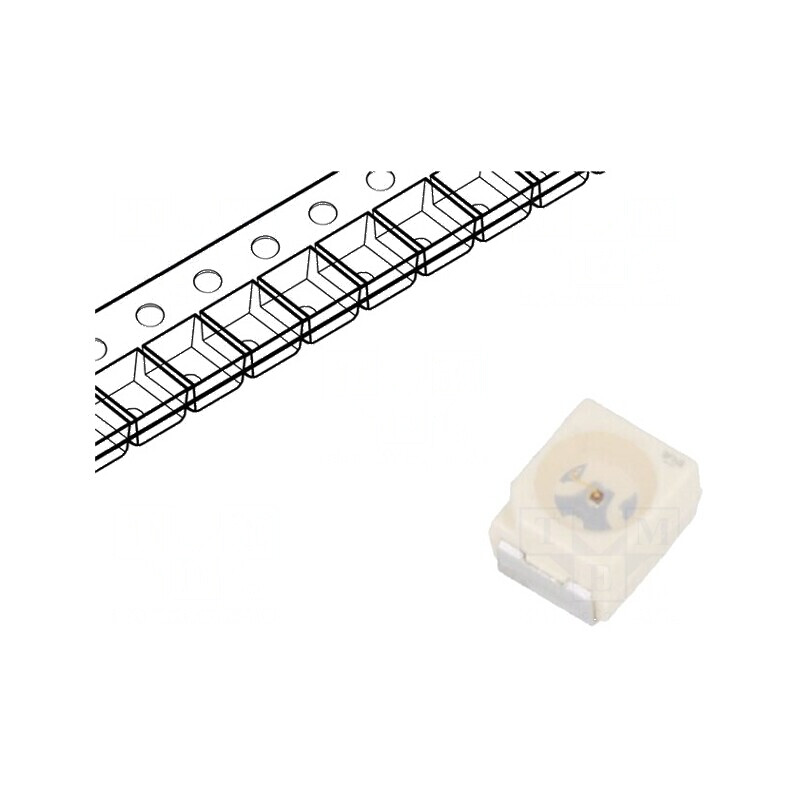 LED SMD 3528 Galben PLCC2 380mlm 3,4x3x2,1mm | Electronic-mag.ro | Componente Electronice