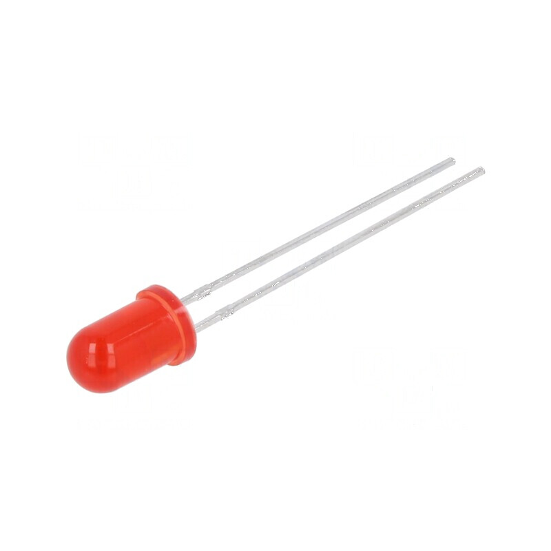LED 5mm roșie 250mcd 45° convexă | Electronic-mag.ro | Componente Electronice