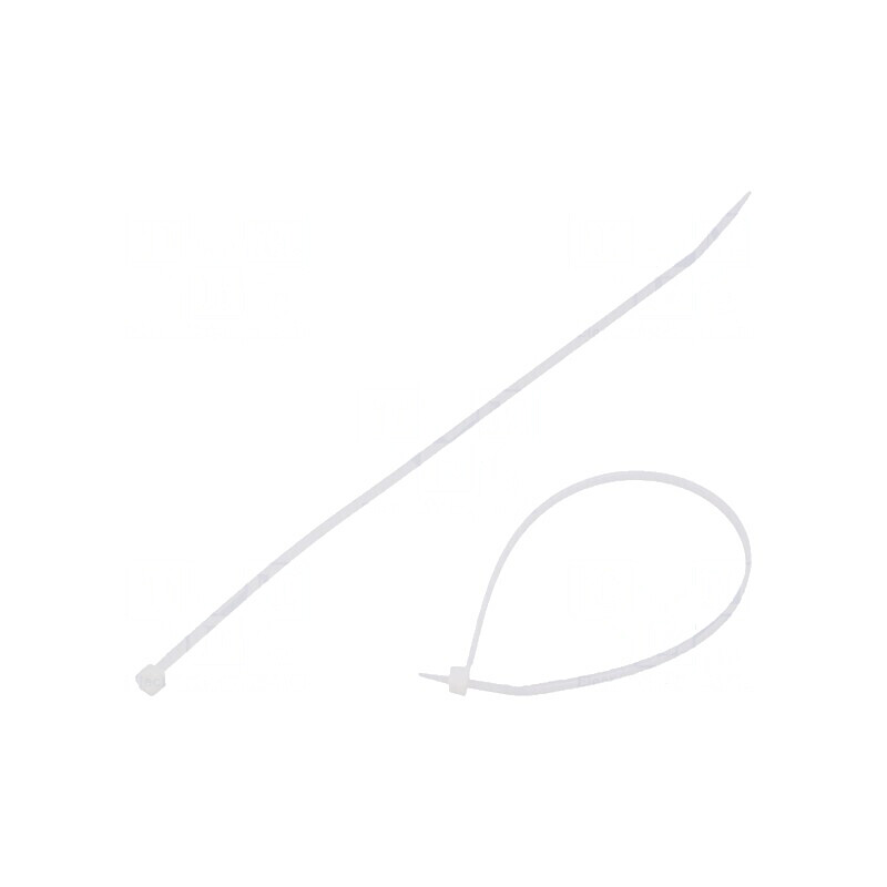 Colier de strângere poliamidă 80N 203mm x 2,5mm naturală | Electronic-mag.ro | Componente Electronice