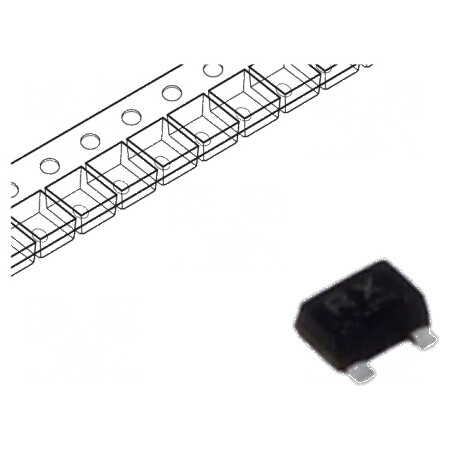 Tranzistor P-MOSFET unipolar -20V 0,1A ESD 150mW | Electronic-mag.ro | Componente Electronice