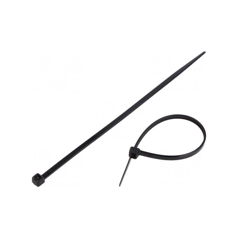 Colier de strângere poliamidă L: 370mm W: 3,6mm 176N negru | Electronic-mag.ro | Componente Electronice