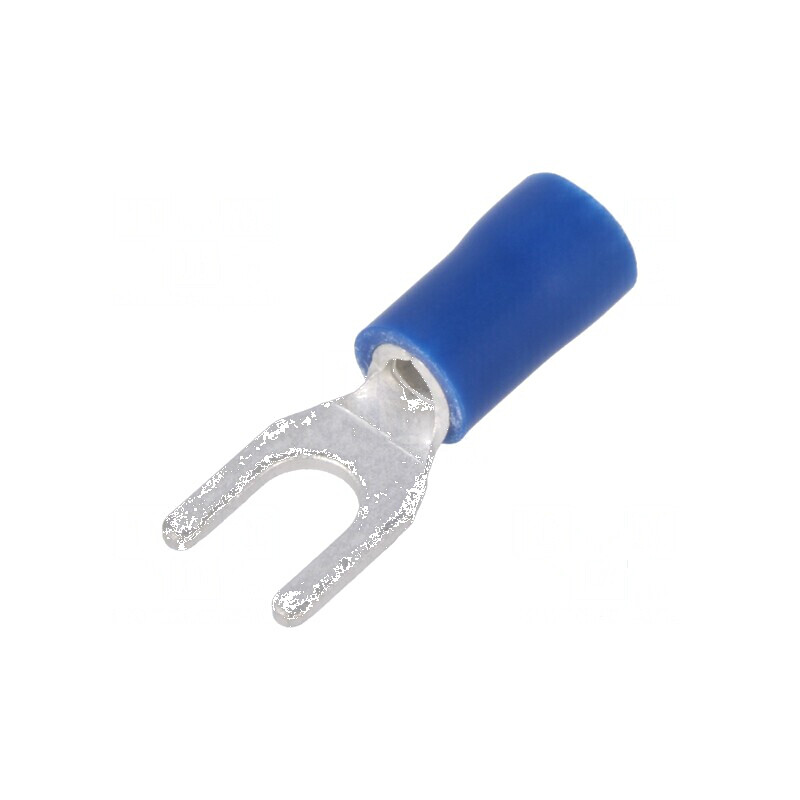 Furcă M4 Ø 4,3mm 1,5÷2,5mm2 crimpat pe cablu izolată | Electronic-mag.ro | Componente Electronice