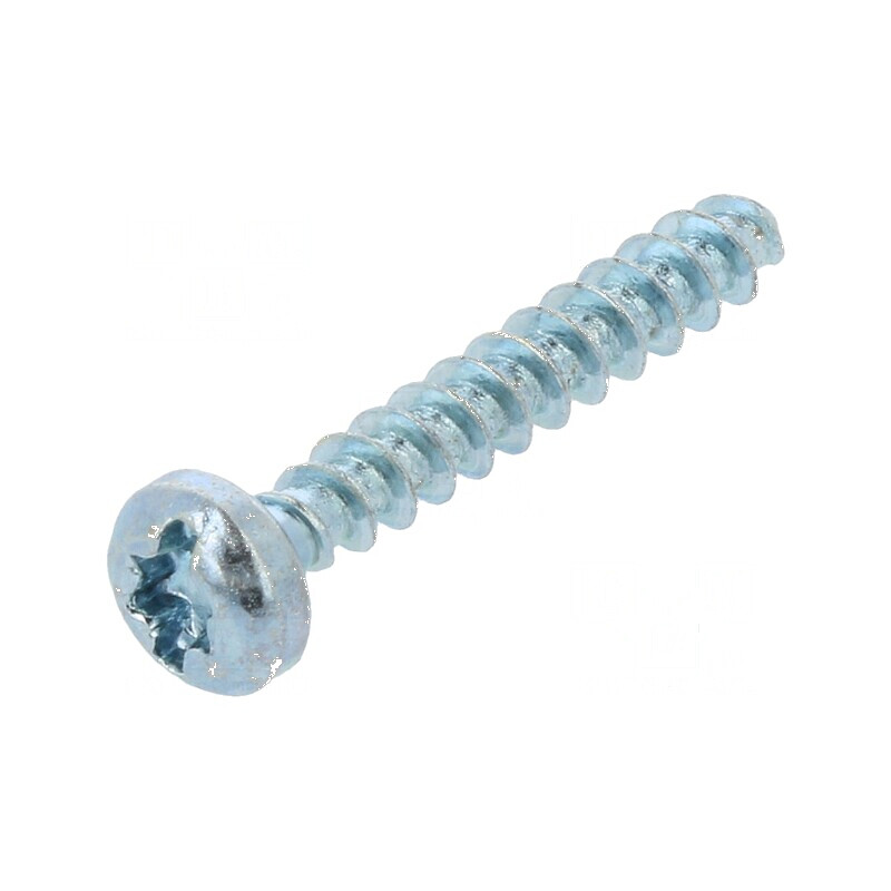 Şurub pentru plastic 2,5x16 mm Cap rotund crestat Torx zincat | Electronic-mag.ro | Componente Electronice