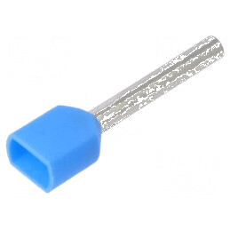 Vârf tub de capăt dublu izolat cupru 0,75mm² 14mm cositorit | Electronic-mag.ro | Componente Electronice