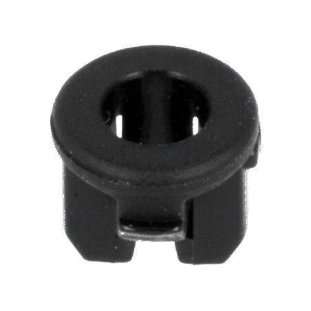 Montură LED 3mm monobloc neagră UL94V-2 4,8mm | Electronic-mag.ro | Componente Electronice