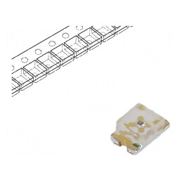LED SMD 0805 Galben-Verde 40mcd 2x1,25x0,8mm 130° 20mA 78mW | Electronic-mag.ro | Componente Electronice