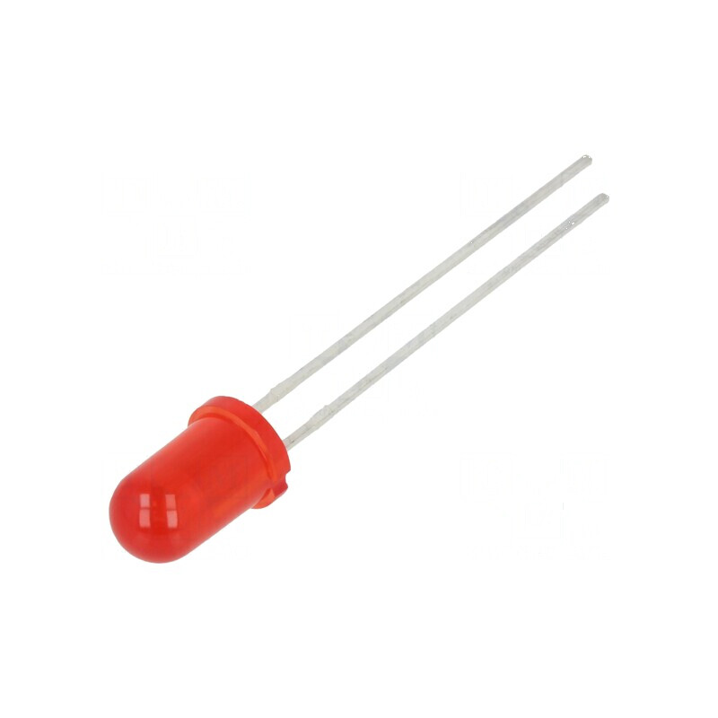 LED 5mm roșie 1,1-3,7mcd 50° convex 2 termeni | Electronic-mag.ro | Componente Electronice