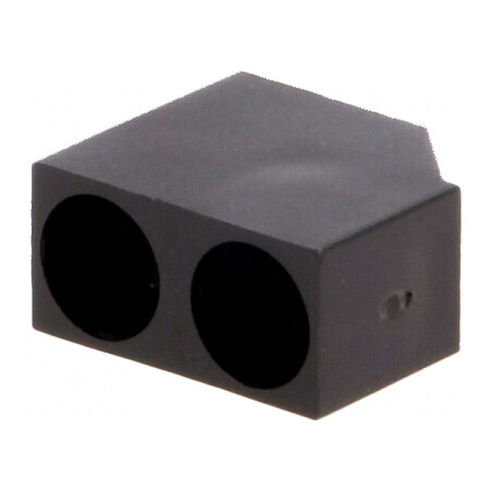Carcasă diodă LED 5mm poliamidă unghi negru UL94V-2 | Electronic-mag.ro | Componente Electronice