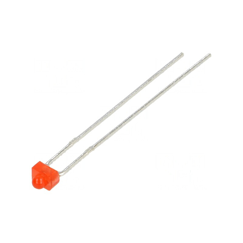 LED 1,8mm roșie 18-26mcd 50° convex | Electronic-mag.ro | Componente Electronice