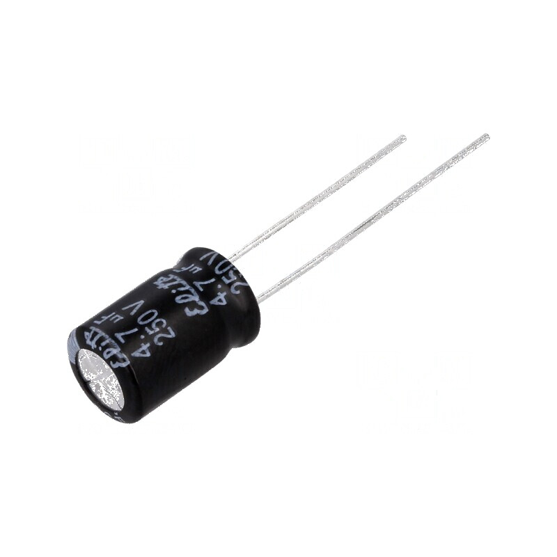 Condensator electrolitic THT 4,7uF 250V Ø8x11,5mm ±20% | Electronic-mag.ro | Componente Electronice