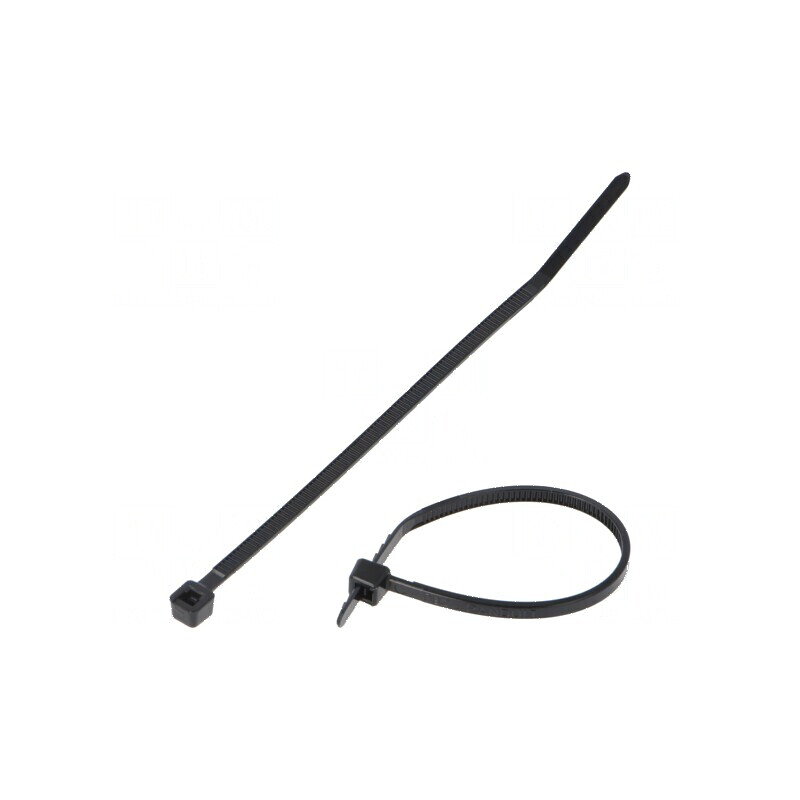Colier de strângere poliamidă 99mm x 2,5mm 80N negru | Electronic-mag.ro | Componente Electronice