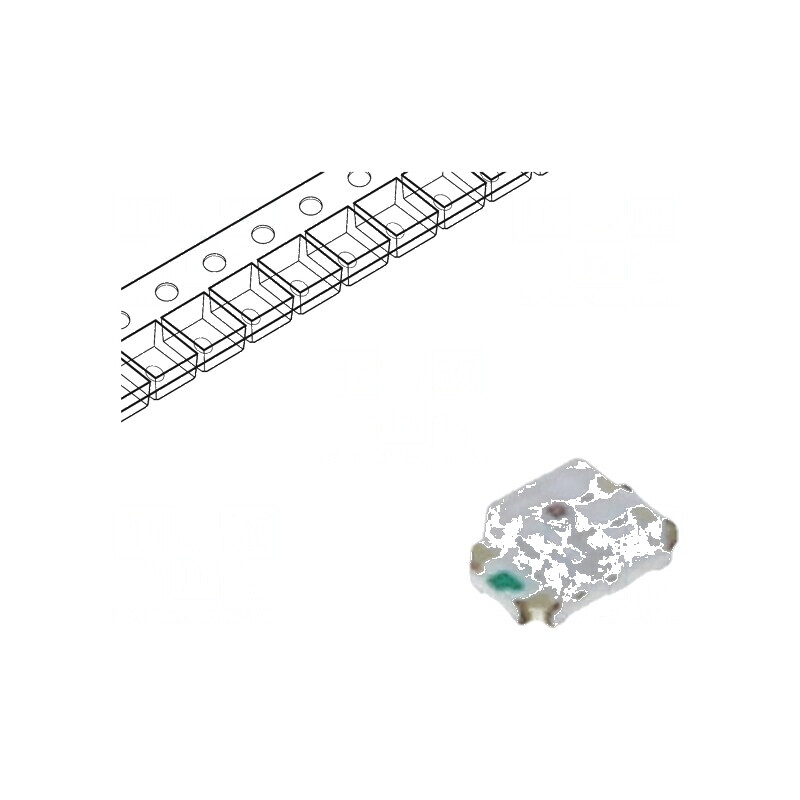 LED SMD 0805 roșie/verde 2x1,25x0,8mm 20mA 120° | Electronic-mag.ro | Componente Electronice