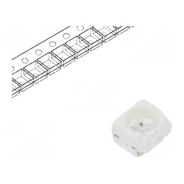 LED SMD 3528 Galben PLCC2 180-430mcd 3.5x2.8x1.8mm 120° | Electronic-mag.ro | Componente Electronice