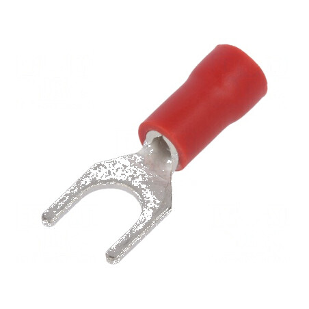 Furcă M5 Ø 5,3mm pentru cablu izolată 0,5÷1mm² crimpată | Electronic-mag.ro | Componente Electronice