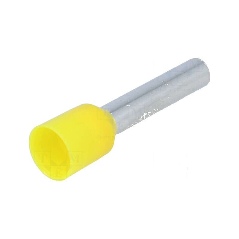 Vârf tub de capăt cupru 6mm2 18mm cu izolație poliamidă | Electronic-mag.ro | Componente Electronice