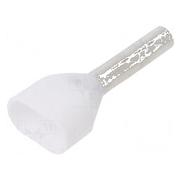 Vârf tub de capăt izolată dublă 0,75mm² 8mm cositorit albă | Electronic-mag.ro | Componente Electronice