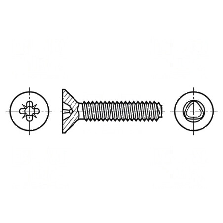 Şurub 3x20 Pozidriv PZ1 Oţel Zincat cu Cap Îngropat Ø5,6mm | Electronic-mag.ro | Componente Electronice