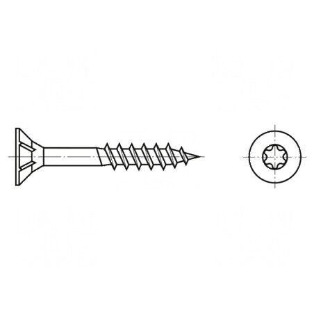Şurub lemn 4x40 Torx TX20 oţel zincat | Electronic-mag.ro | Componente Electronice
