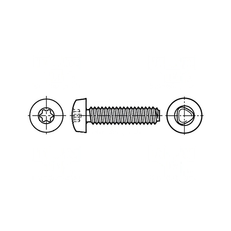 Şurub metal 4x8 Torx TX20 oţel zincat cu cap rotund | Electronic-mag.ro | Componente Electronice