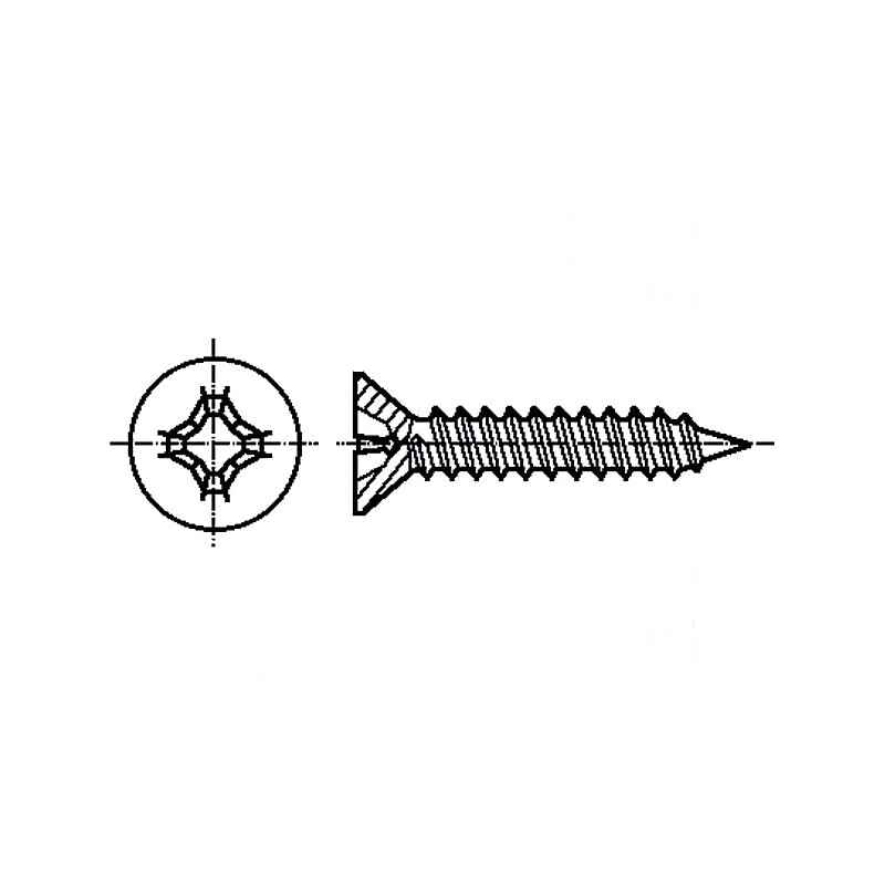 Şurub 5,5x13 Phillips PH3 oţel zincat cu cap îngropat Ø10,8mm | Electronic-mag.ro | Componente Electronice