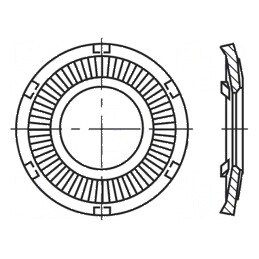 Şaibă rotundă dinţată M5 D10mm oţel elastic | Electronic-mag.ro | Componente Electronice