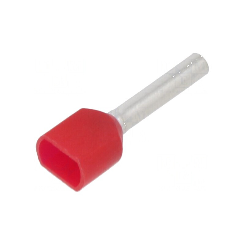 Vârf tub de capăt izolată dublă cupru 1mm² 12mm cositorit | Electronic-mag.ro | Componente Electronice Vârf tub de capăt izolată dublă cupru 1mm² 12mm cositorit | Electronic-mag.ro | Componente Electronice