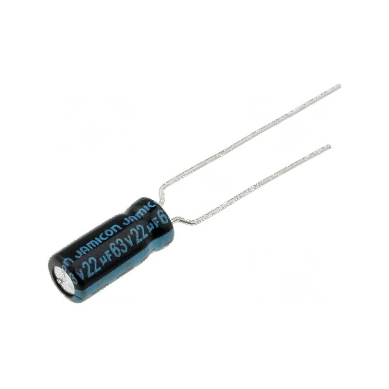 Condensator electrolitic 22uF 63VDC Ø5x11mm 2mm Raster - Pungă | Electronic-mag.ro | Componente Electronice
