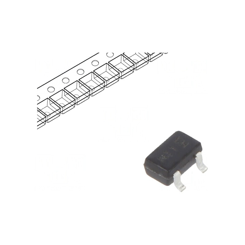 Tranzistor NPN bipolar BRT 50V 0,1A 200mW SOT323 R1 4,7kΩ | Electronic-mag.ro | Componente Electronice