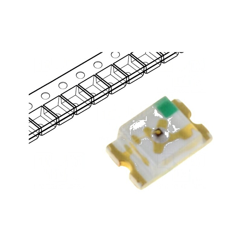 LED SMD 0805 roșie 90mcd 2x1,25x0,8mm 130° 20mA 620-640nm | Electronic-mag.ro | Componente Electronice