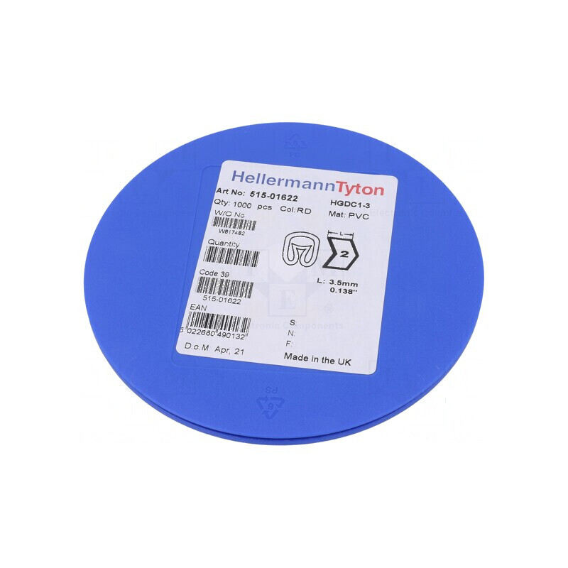Markere Marcaj PVC Roșie 2 1/3mm -65÷105°C | Electronic-mag.ro | Componente Electronice