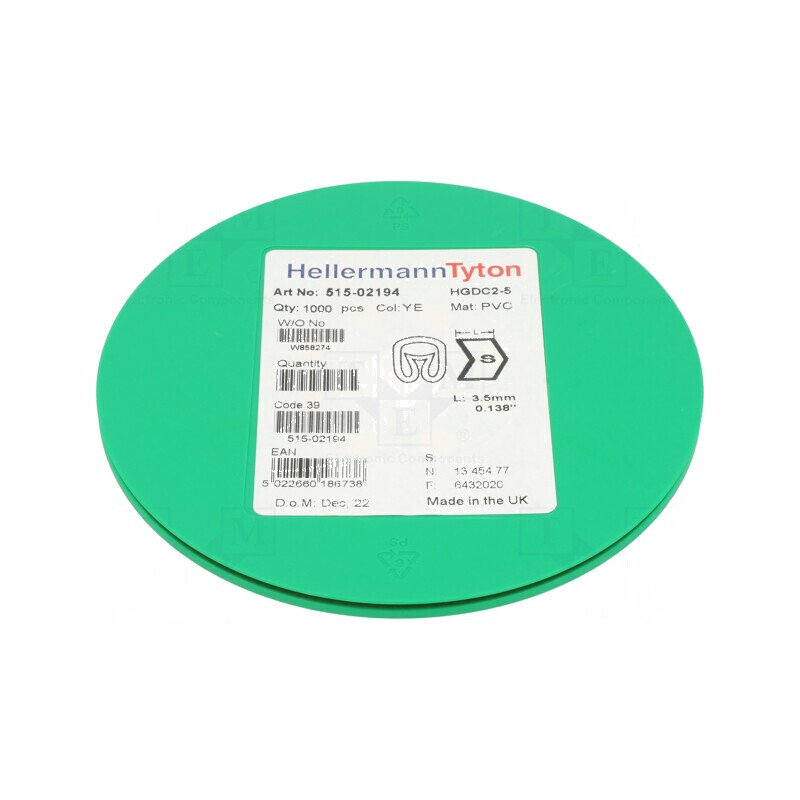 Markere Marcaj PVC Galben 2-5mm -65÷105°C | Electronic-mag.ro | Componente Electronice