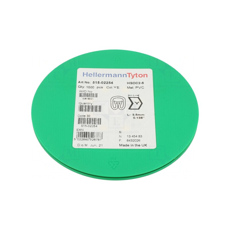 Markere Marcaj PVC galbenă 2-5mm, 65-105°C | Electronic-mag.ro | Componente Electronice