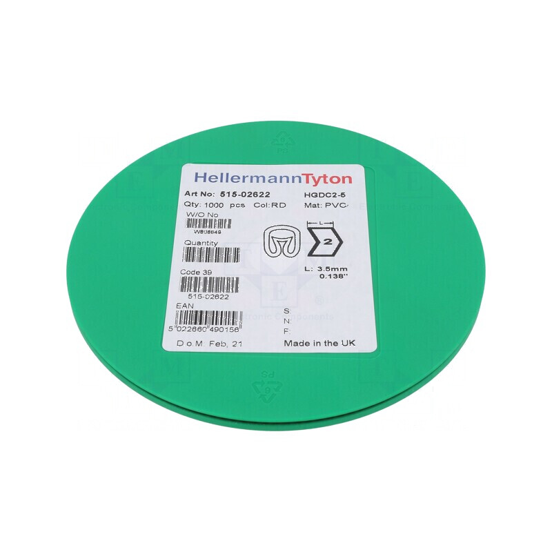 Marker Marcaj PVC roșu 2 2÷5mm 65÷105°C prin orificiu | Electronic-mag.ro | Componente Electronice