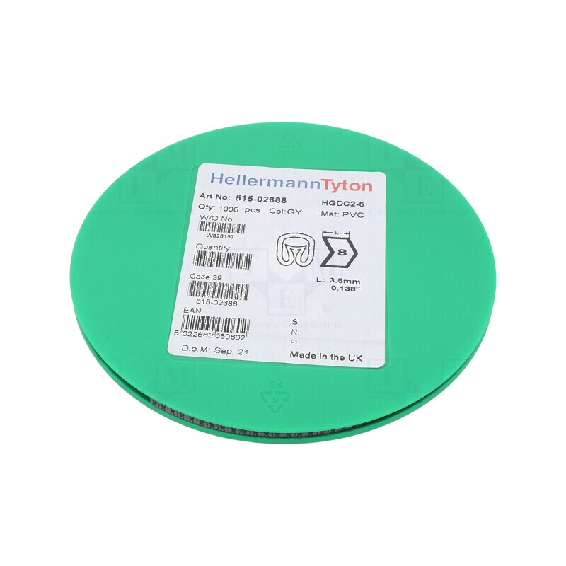 Markere Marcaj PVC gri 8 2÷5mm -65÷105°C | Electronic-mag.ro | Componente Electronice