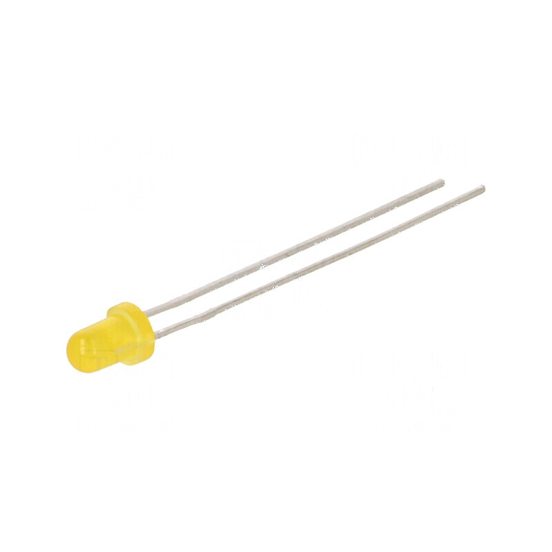 LED galben 3mm 65mcd 60° convex | Electronic-mag.ro | Componente Electronice