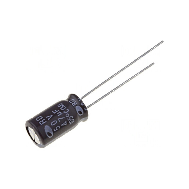 Condensator electrolitic THT 47uF 50VDC Ø6,3x11mm ±20% | Electronic-mag.ro | Componente Electronice