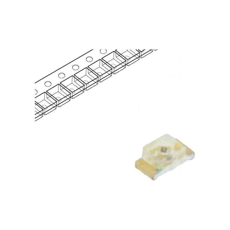 LED SMD 0603 ambră 70-260mcd 1.6x0.8x0.7mm 140° 20mA | Electronic-mag.ro | Componente Electronice