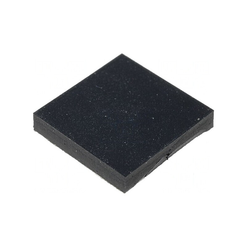 Picioruş autoadeziv negru din gumă 12,7mm x 12,7mm x 2,3mm | Electronic-mag.ro | Componente Electronice