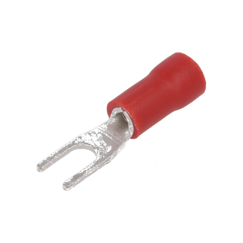Furcă M3 Ø 3,2mm 0,5-1mm2 crimpată pe cablu izolată | Electronic-mag.ro | Componente Electronice