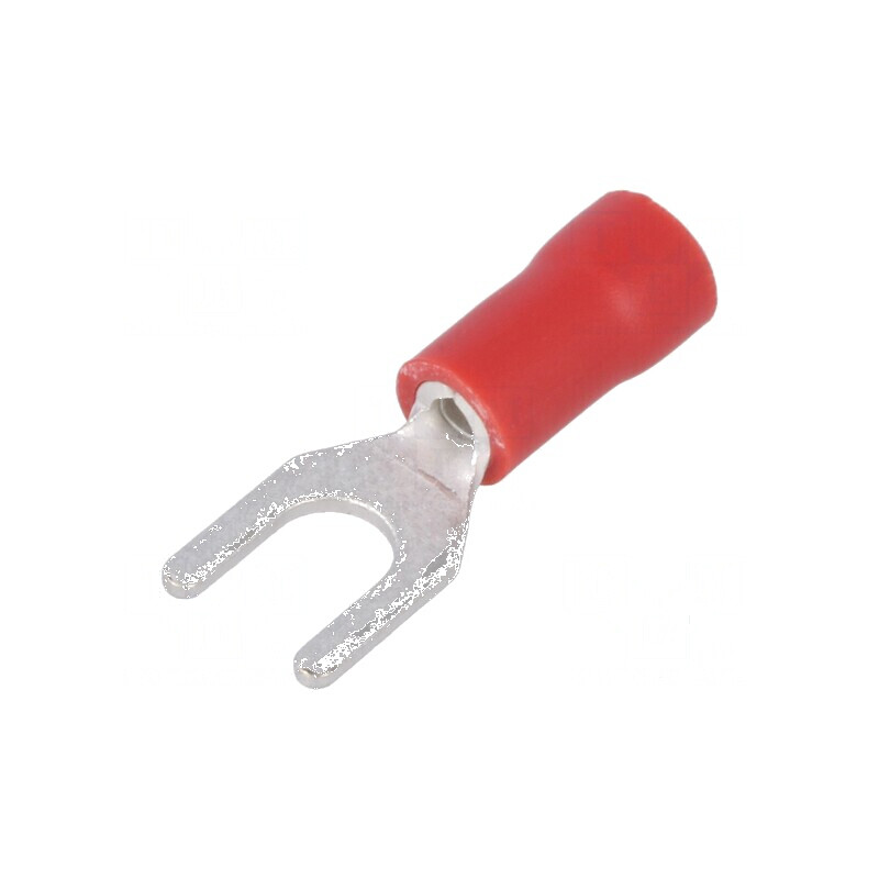 Furcă M4 Ø 4,3mm 0,5÷1mm2 crimpată pe cablu izolată | Electronic-mag.ro | Componente Electronice