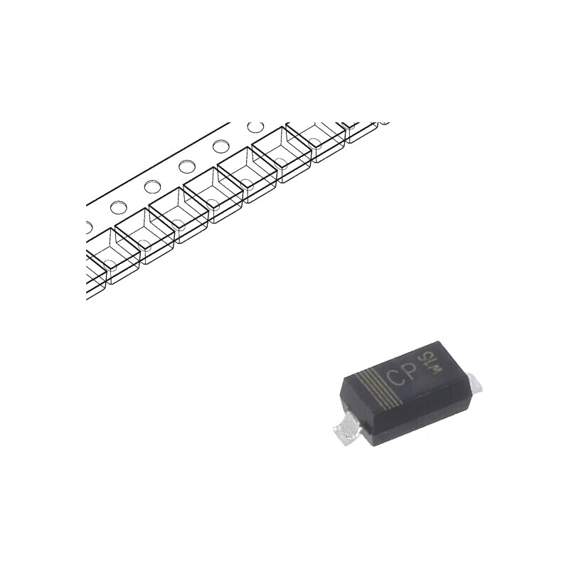 Diodă Zener SMD 590mW 20V SOD123 250mA | Electronic-mag.ro | Componente Electronice