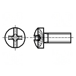Şurub M1,6x3 Cap Buton Phillips Oţel 0,35mm PH0 | Electronic-mag.ro | Componente Electronice